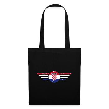 J’aime la Croatie, T-shirt design de style élégance - Sac en tissu - noir - Devant