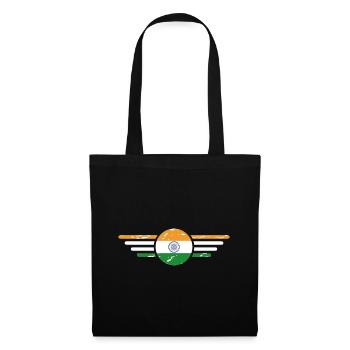 Ich liebe Indien, Stil Design T-Shirt - Stoffbeutel - Schwarz - Vorne