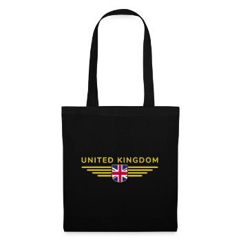 I Love Britain UK, Style Design T-Shirt - Sac en tissu - noir - Devant