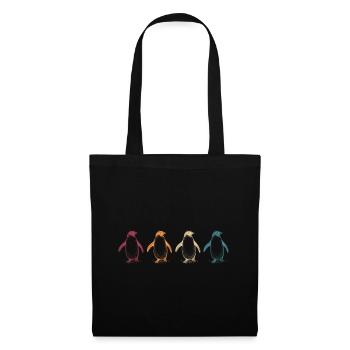 Animal Motif Gift Retro Penguin - Tote Bag - black - Front