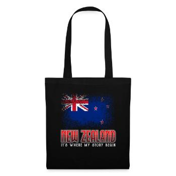 nouvelle-Zélande - Sac en tissu - noir - Devant