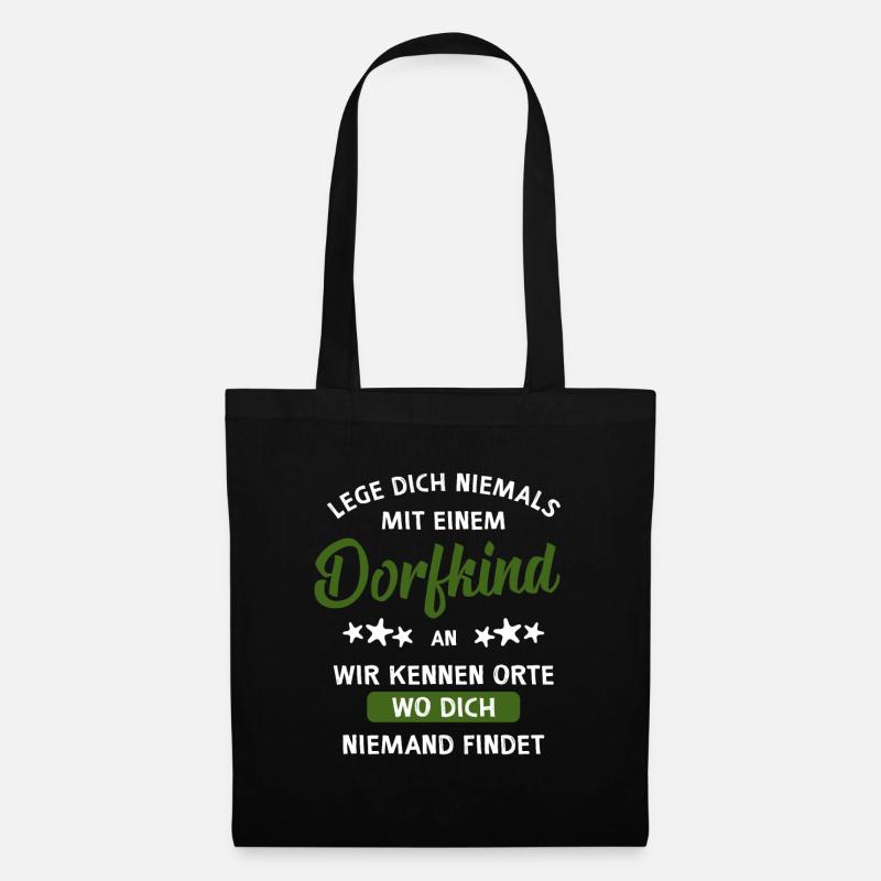 Dorfkind - Stoffbeutel - Schwarz