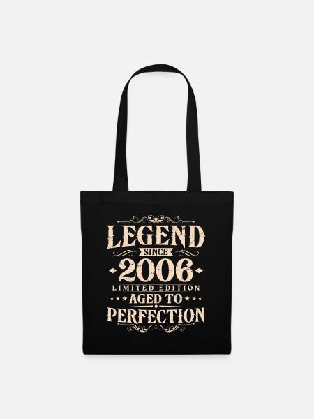 Legende seit 2006 Jahrgang geboren Geburtstag - Stoffbeutel - Schwarz