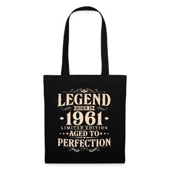 Légende 1961 Vintage Born Vintage Anniversaire - Sac en tissu - noir - Devant