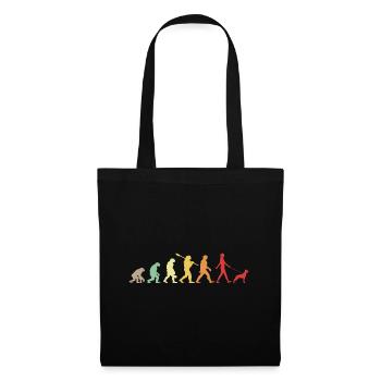 Évolution Drôle Chien de Berger Belge Malinois - Sac en tissu - noir - Devant