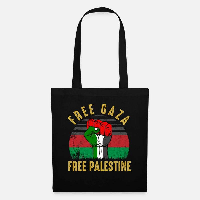 Free Gaza - Stoffbeutel - Schwarz