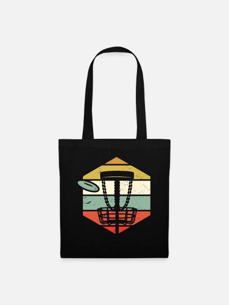 Disc Golf Sports Retro Disc Golf - Stoffbeutel - Schwarz