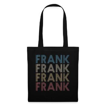 Frank Nom I Retro Prénom Cool - Sac en tissu - noir - Devant