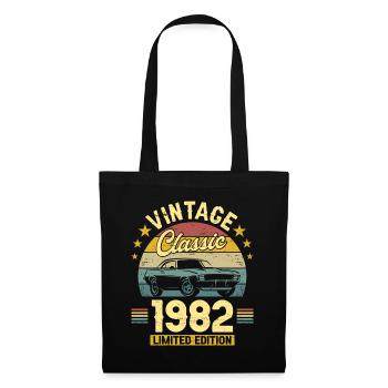 Vintage 1982 Original Anniversaire 40 Ans - Sac en tissu - noir - Devant