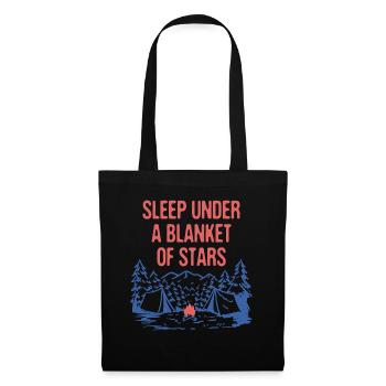 Dormez sous une couverture d’étoiles Camping Couples - Sac en tissu - noir - Devant