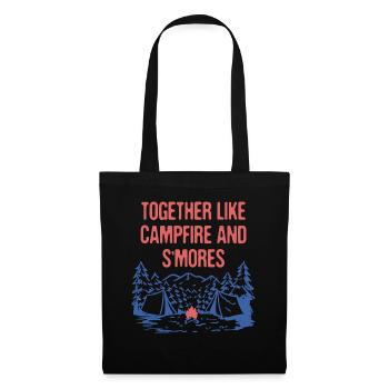Together Like Campfire & S'mores Camping Sayings - Tote Bag - black - Front