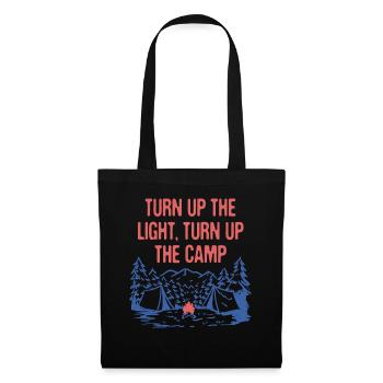 Turn Up the Camp Light Wildlife Camping Outdoor - Stoffbeutel - Schwarz - Vorne