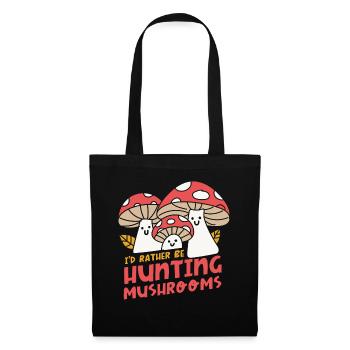 Hunting Mushrooms Nature Vegetables Shiitake - Tote Bag - black - Front