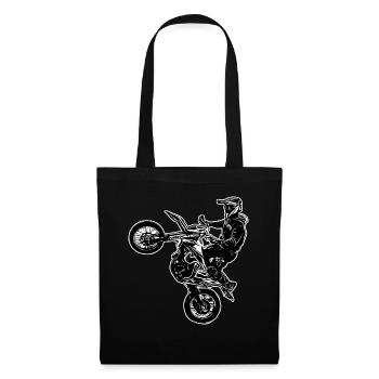 Supermoto / Supermotard / Supermoto Wheelie Biker - Sac en tissu - noir - Devant