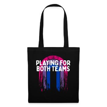 Jouer pour les deux équipes Bisexuel LGBTQ Bi Pride - Sac en tissu - noir - Devant