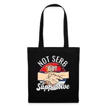 Pas serbe mais un voyageur de pays solidaire Serbie - Sac en tissu - noir - Devant