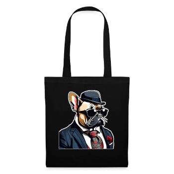 French Bulldog T Shirt Dog funny dog design Dogs - Tote Bag - black - Front