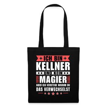 Ich bin Kellner und kein Magier - Stoffbeutel - Schwarz - Vorne