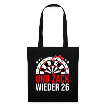 Lustige Darts und Dart Geschenke für Dartspieler - Stoffbeutel - Schwarz - Vorne