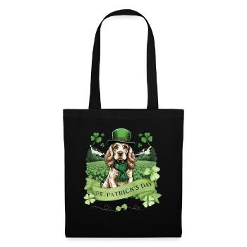 Irish Setter St. Patrick's Day Green Hat Pup - Stoffbeutel - Schwarz - Vorne