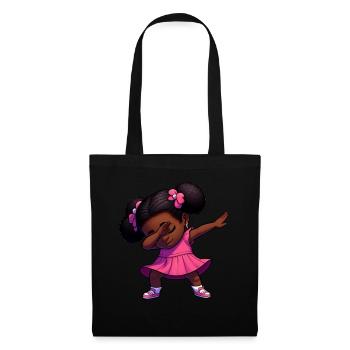 Drôle Mignonne Fille Noire Dabbing - Sac en tissu - noir - Devant