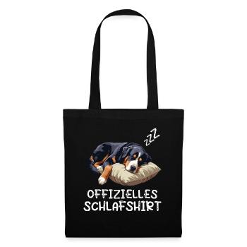 Offizielles Schlafshirt Appenzeller Sennenhund - Stoffbeutel - Schwarz - Vorne