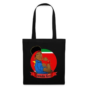 I am a Gwada Girl Flag Guadeloupe - Tote Bag - black - Front