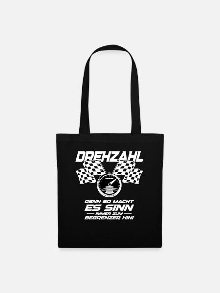 Immer zum Begrenzer hin - Lustiges Motorrad Shirt - Stoffbeutel - Schwarz