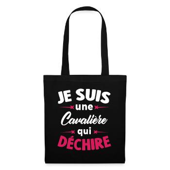 Je Suis Une Cavalière Qui Déchire - Sac en tissu - noir - Devant
