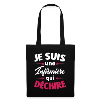 Je Suis Une Infirmière Qui Déchire - Sac en tissu - noir - Devant