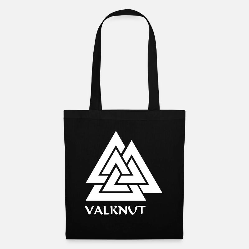 Valknut - Knoten der Gefallenen (Vektor) - Stoffbeutel - Schwarz