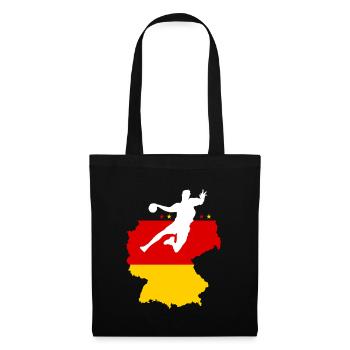 Handball Deutschland Germany 2019 Fan WM T-Shirt - Stoffbeutel - Schwarz - Vorne