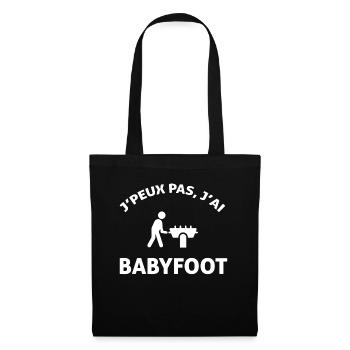 J PEUX PAS J AI BABYFOOT - Sac en tissu - noir - Devant
