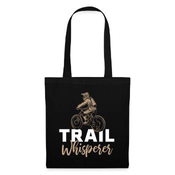 Trailflüsterer Mountainbike MTB Downhill - Stoffbeutel - Schwarz - Vorne