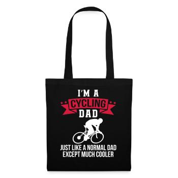 Papa à vélo - Sac en tissu - noir - Devant