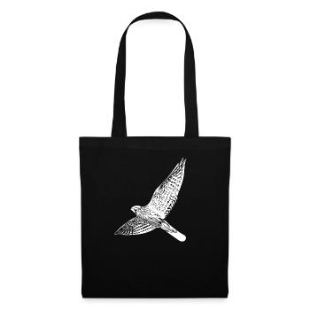 faucon - Sac en tissu - noir - Devant