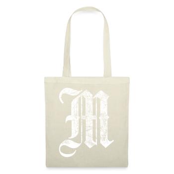 Tshirt alphabet initial M - Sac en tissu - nature - Devant