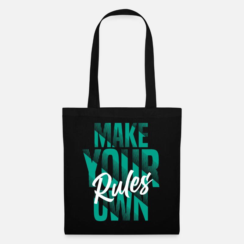Make your own rules - Stoffbeutel - Schwarz