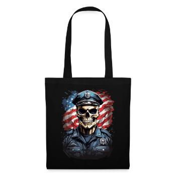 U.S. Police Skull - Tote Bag - black - Front