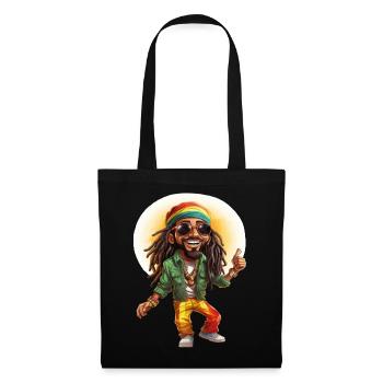 Tom the Rastafarian Reggae Style Cartoon Character. - Tote Bag - black - Front