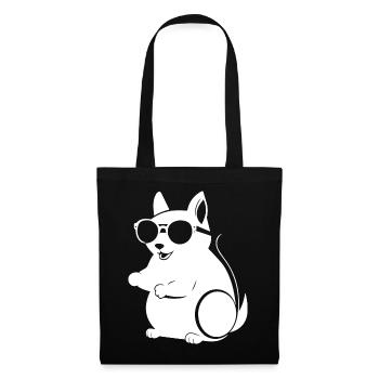 Drôle d’écureuil portant des lunettes de soleil écureuils - Sac en tissu - noir - Devant