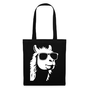 Funny Llama Wearing Sunglasses Cool Llamas - Tote Bag - black - Front