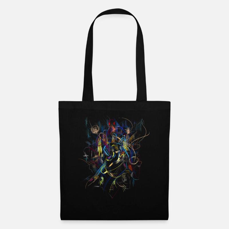 abstrait - Sac en tissu - noir