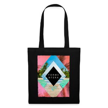 Formentera Été Soleil Plage Mer Palmiers Vacances - Sac en tissu - noir - Devant