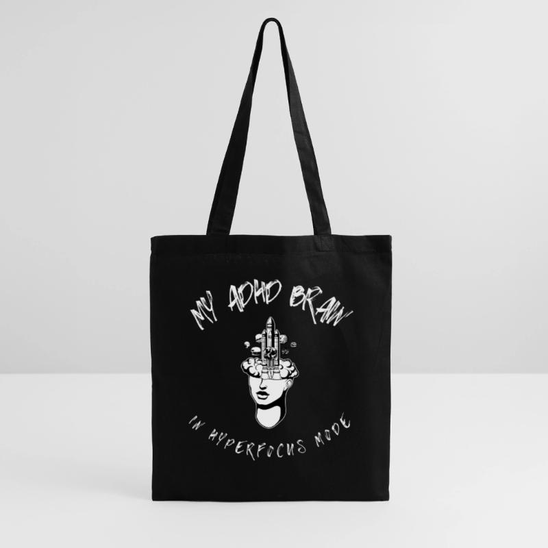ADHD brain in hyperfocus mode funny tech nerd Tote Bag