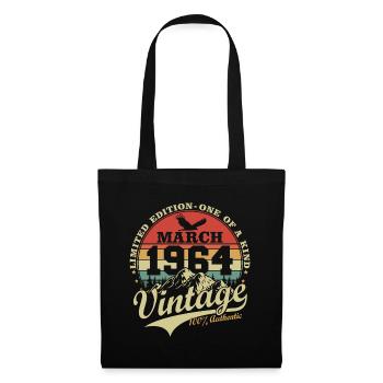 March 1964 Vintage Vintage Birthday Gift - Tote Bag - black - Front
