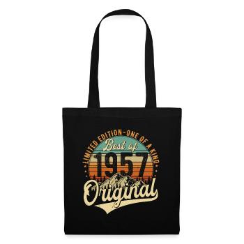 Original 1957 Vintage Anniversaire Rétro - Sac en tissu - noir - Devant