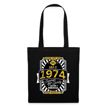 1974 MAY - Sac en tissu - noir - Devant