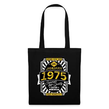 1975 JANUARY - Sac en tissu - noir - Devant