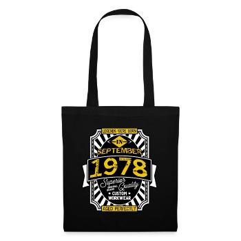 1978 SEPTEMBER - Sac en tissu - noir - Devant